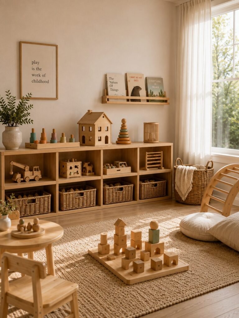18 Montessori room ideas toy display