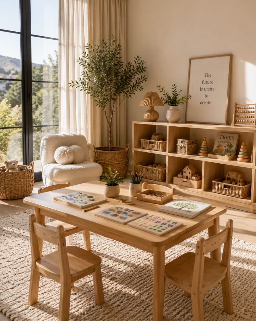 18 Montessori room ideas child table