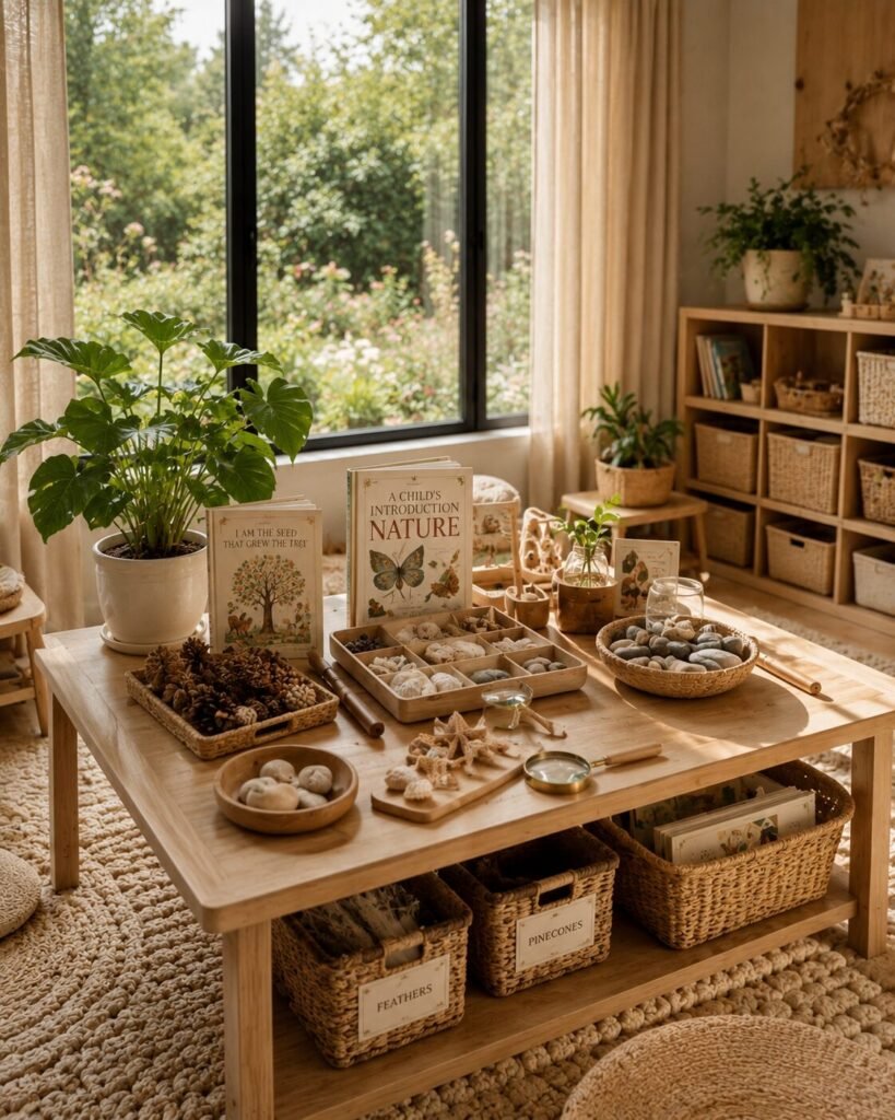 18 Montessori room ideas nature corner