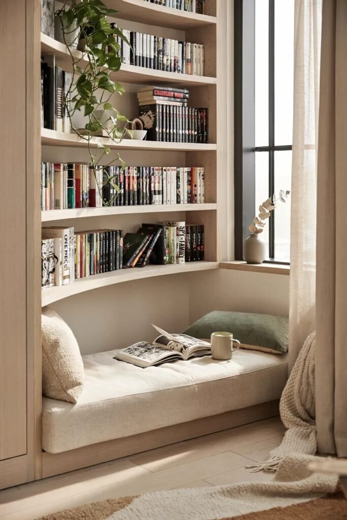 15 manga shelf ideas 10 Reading nook 15 manga shelf ideas