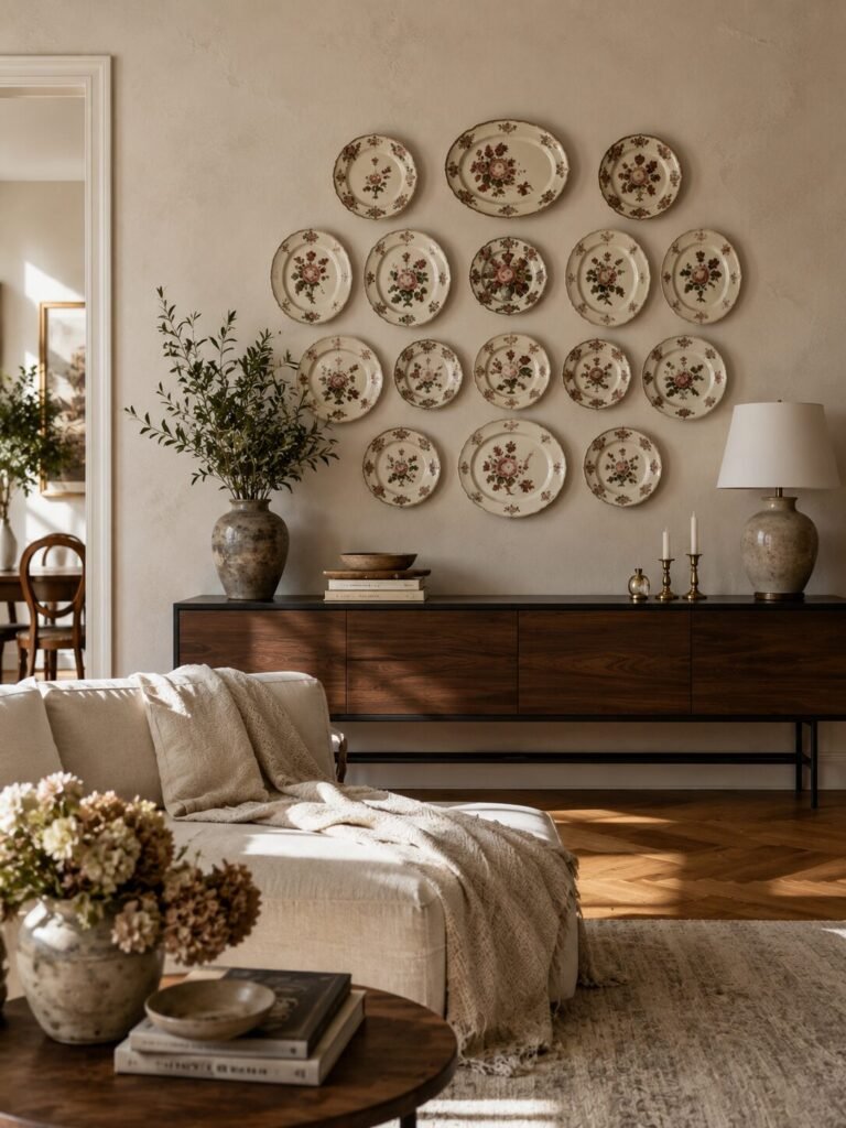 Plate wall ideas 3 Vintage plate wall ideas gallery