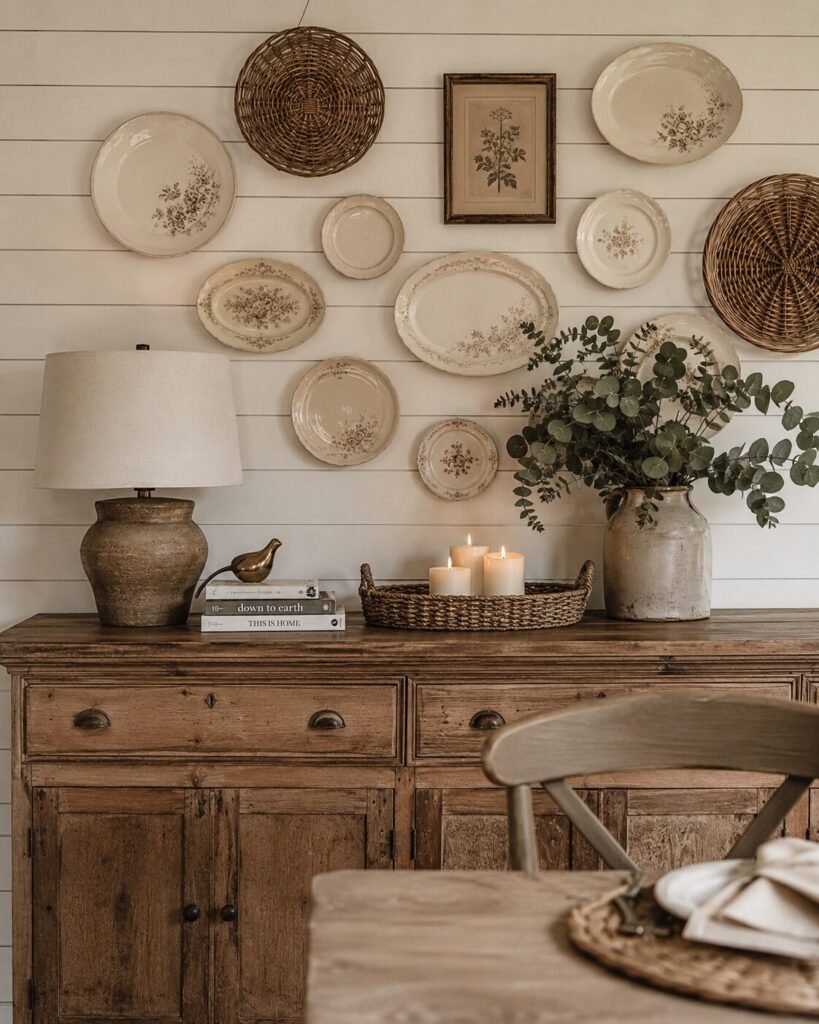 Plate wall ideas 4 Farmhouse plate wall ideas inspiration
