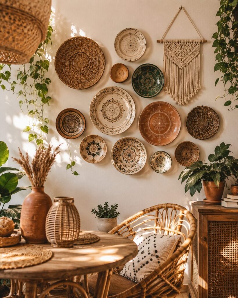 Plate wall ideas 6 Boho plate wall ideas décor