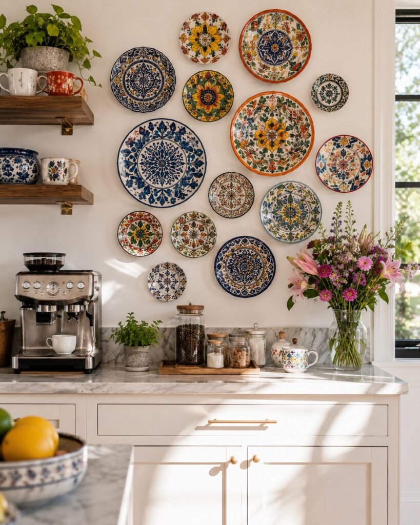 Plate wall ideas 7 Kitchen plate wall ideas display