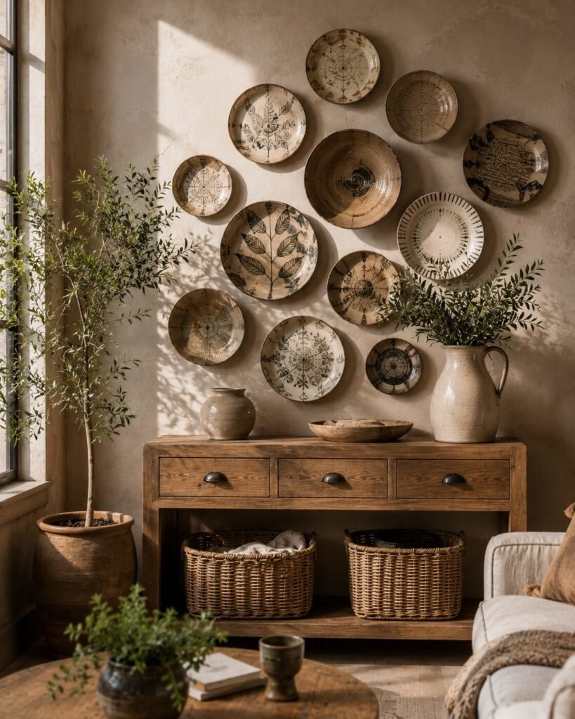 Plate wall ideas 17 Artisan plate wall ideas inspiration