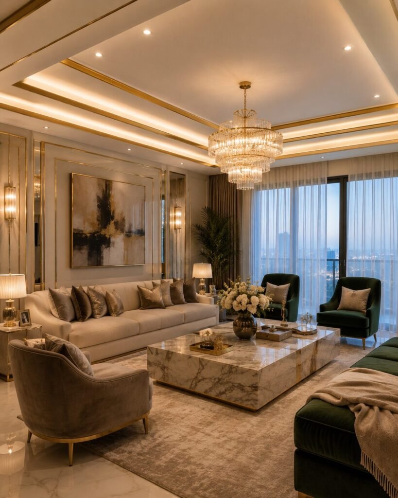 19 pvc false ceiling ideas 18 Gold 19 PVC false ceiling ideas