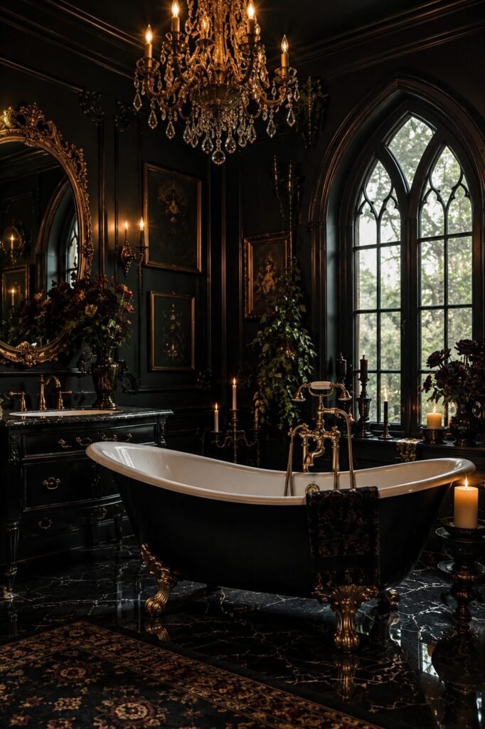whimisigoth bathroom ideas 3 Whimisigoth bathroom ideas with clawfoot tub