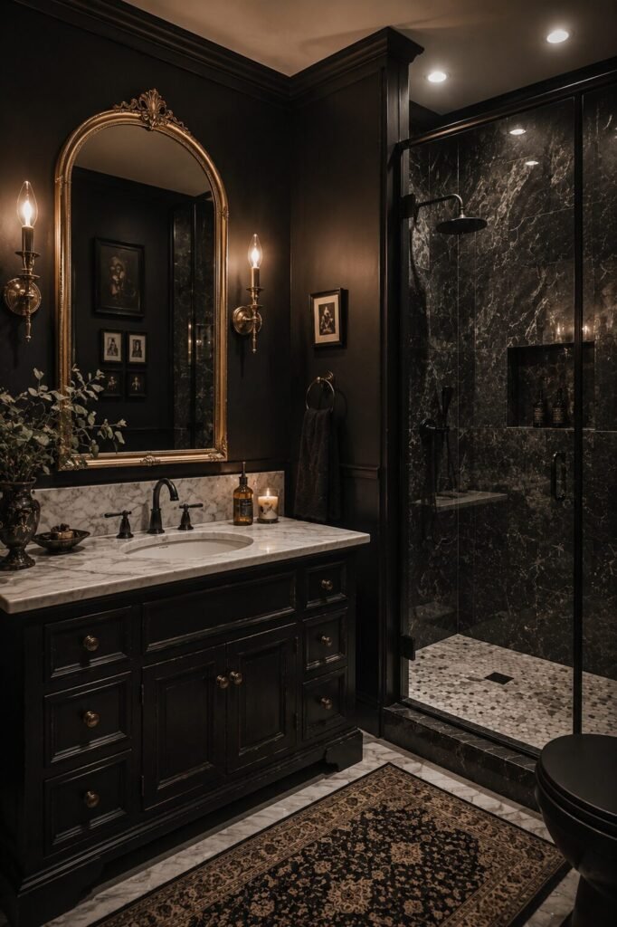 whimisigoth bathroom ideas 6 Black fixture whimisigoth bathroom ideas