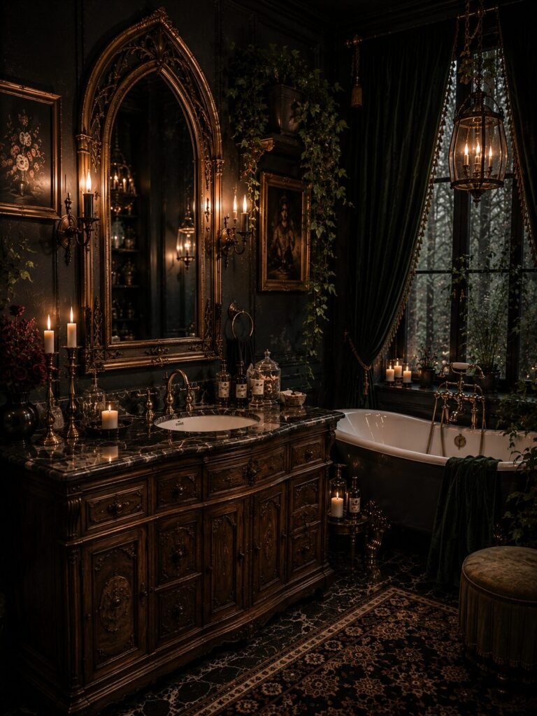 whimisigoth bathroom ideas 15 Vintage furniture whimisigoth bathroom ideas