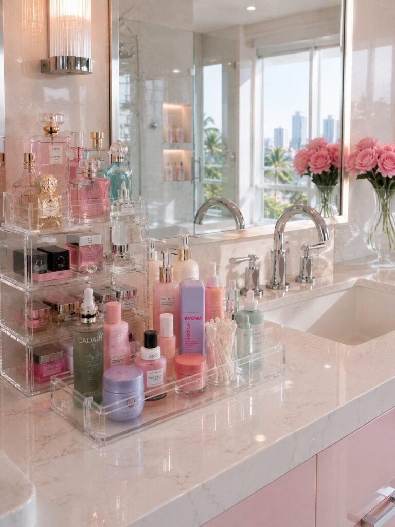 Y2K Bathroom ideas 18 Beauty display Y2K bathroom ideas