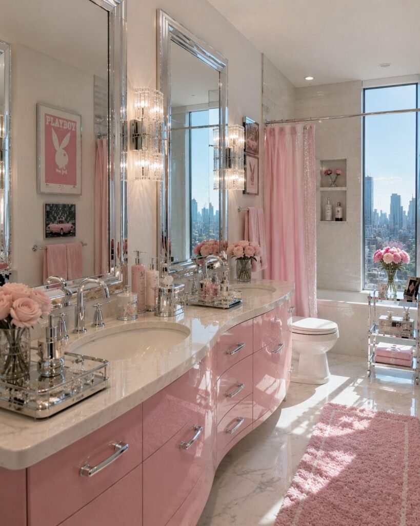 Y2K Bathroom ideas 24 Mirrors and metallic Y2K bathroom ideas