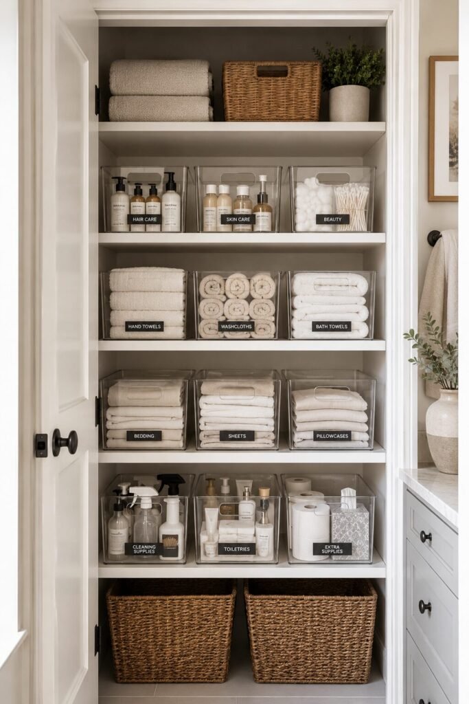 linen closet organization ideas 4 linen closet organization ideas clear bins