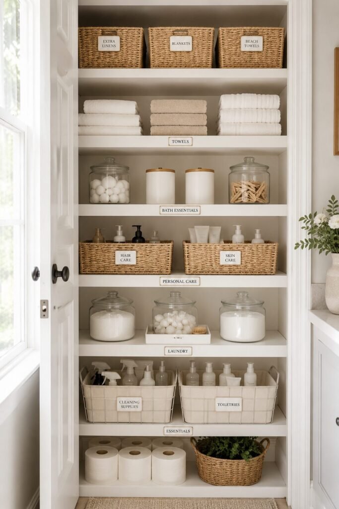 linen closet organization ideas 5 linen closet organization ideas labeled shelves