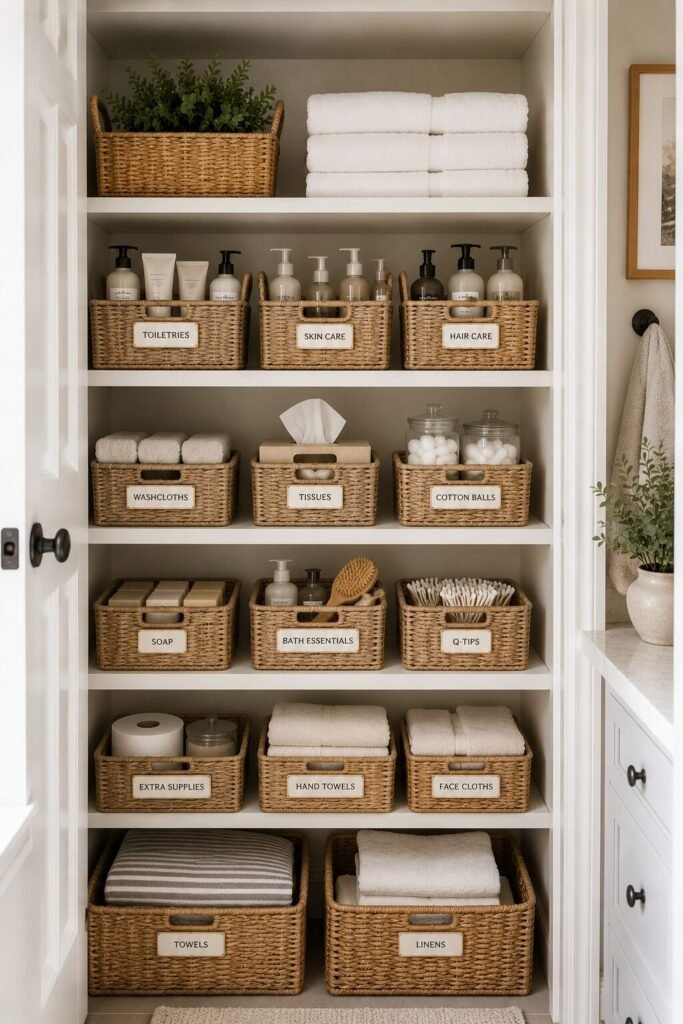 linen closet organization ideas 7 linen closet organization ideas woven baskets
