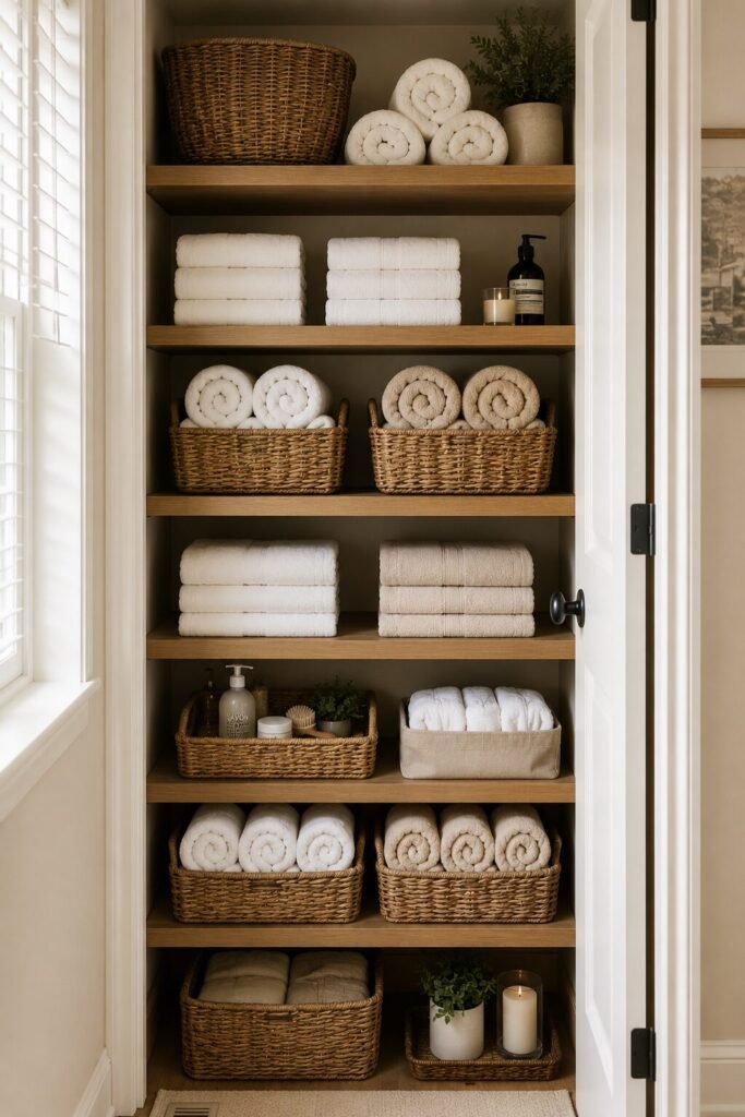 linen closet organization ideas 10 linen closet organization ideas rolled towels