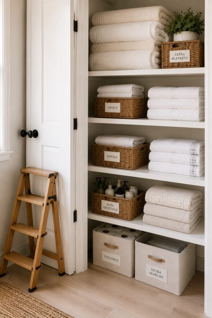 linen closet organization ideas 20 linen closet organization ideas step stool