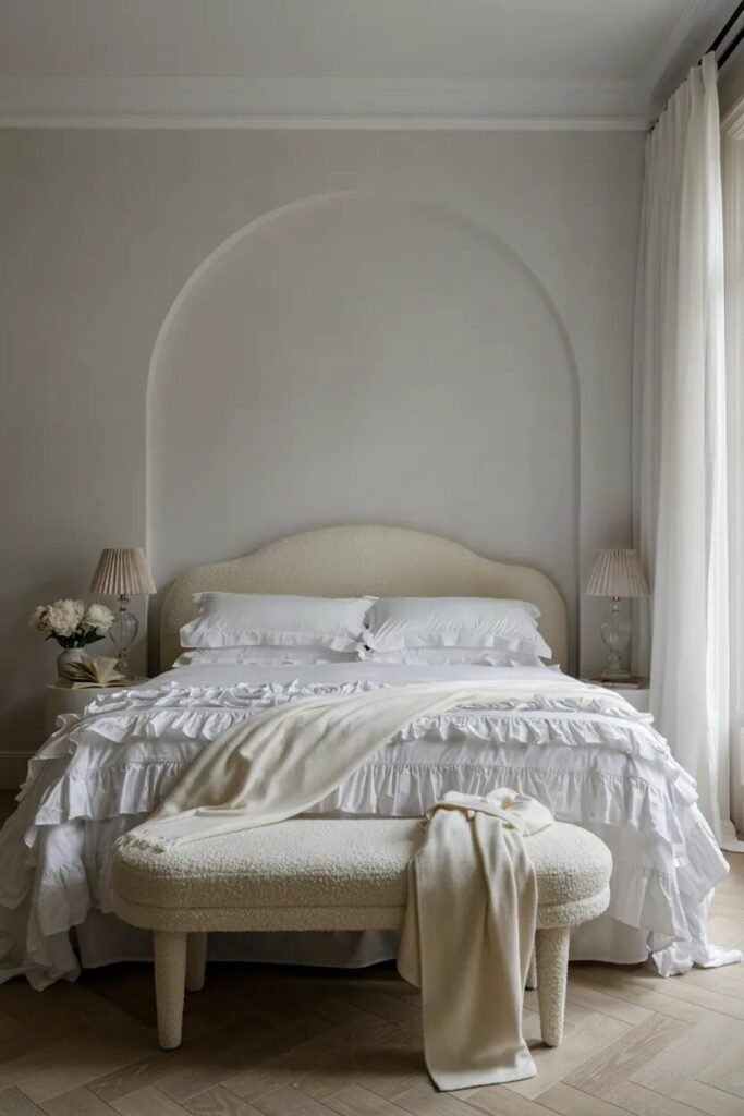 White Bedding Ideas 10 Ruffled white bedding ideas