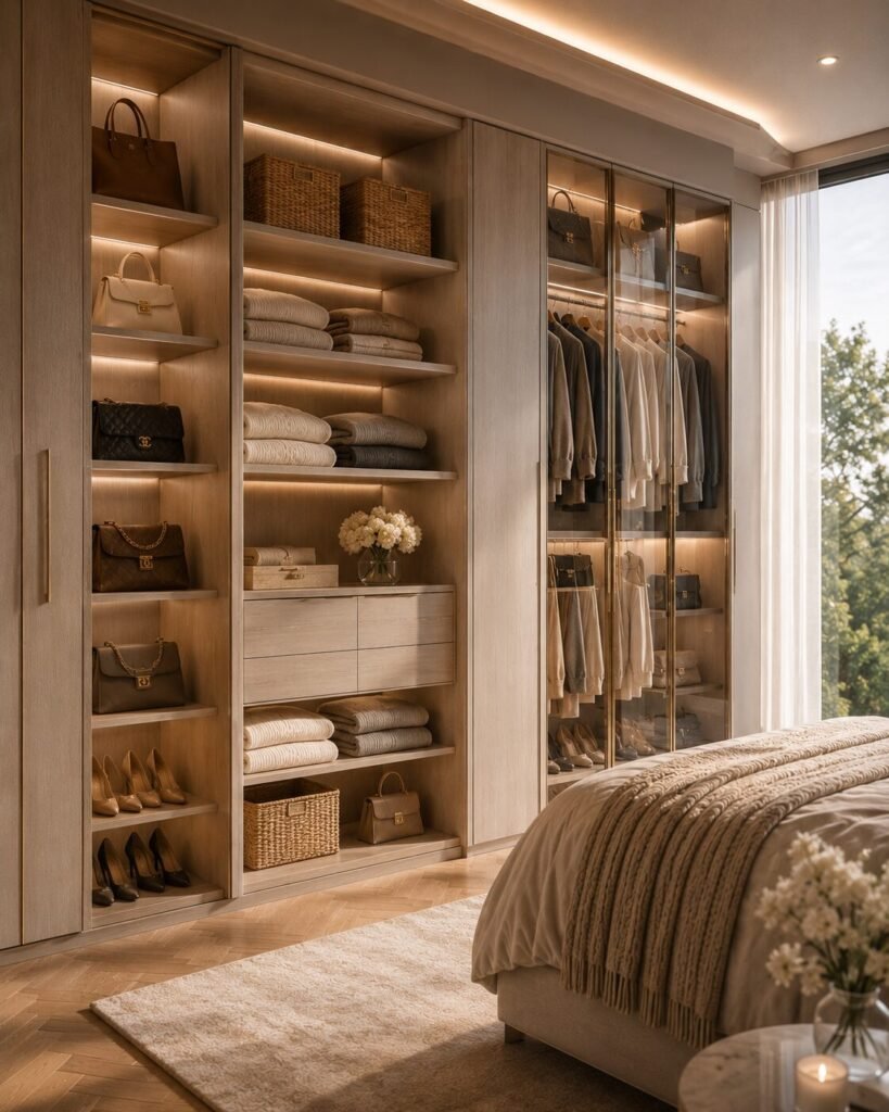 Wardrobe design ideas 6 Open shelving wardrobe design ideas