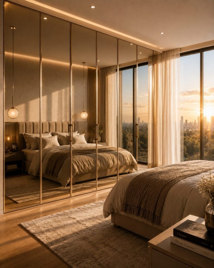 Wardrobe design ideas 12 Mirrored wardrobe design ideas