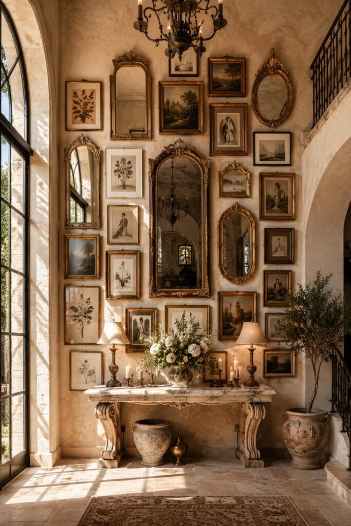 Thrifted gallery wall ideas 5 Mirror thrifted gallery wall ideas