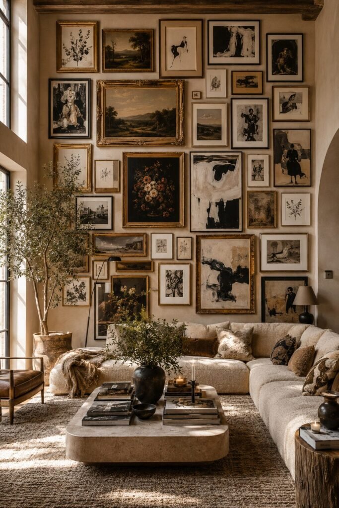 Thrifted gallery wall ideas 8 Eclectic thrifted gallery wall ideas