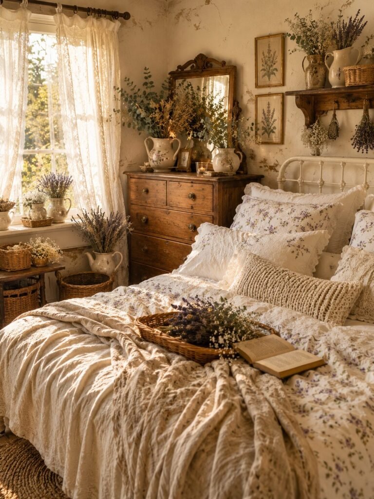 Cottagecore bedroom ideas 6 Cottagecore bedroom ideas dried flowers