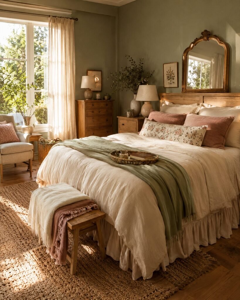 Cottagecore bedroom ideas 7 Earth-tone cottagecore bedroom ideas