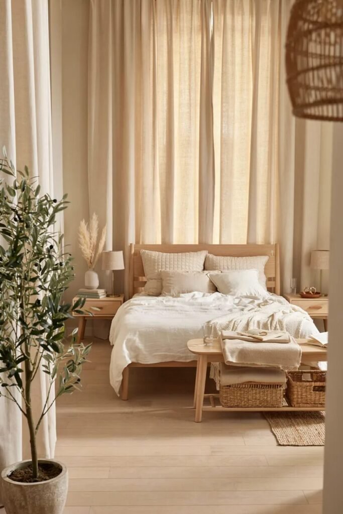 White Bedding Ideas 16 Wood and white bedding ideas