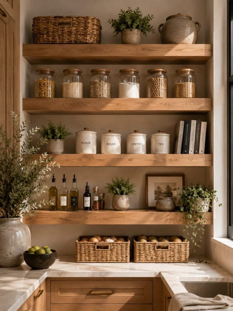 Pantry unit design ideas 13 Open shelf pantry unit design ideas