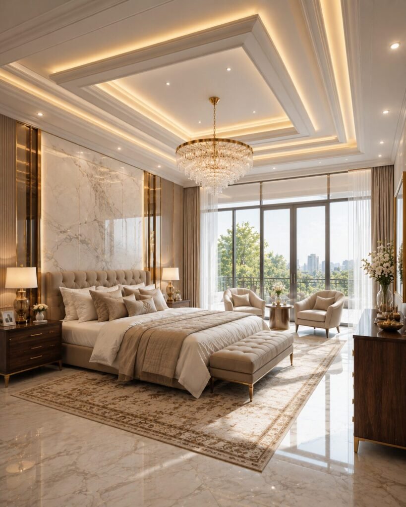 Bedroom pop design ideas 13 Marble bedroom pop design ideas wall