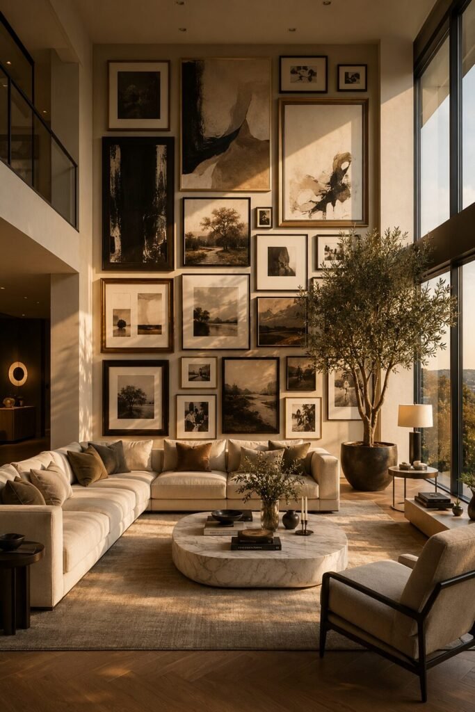 Picture frame wall ideas 3 Floor-to-ceiling picture frame wall ideas