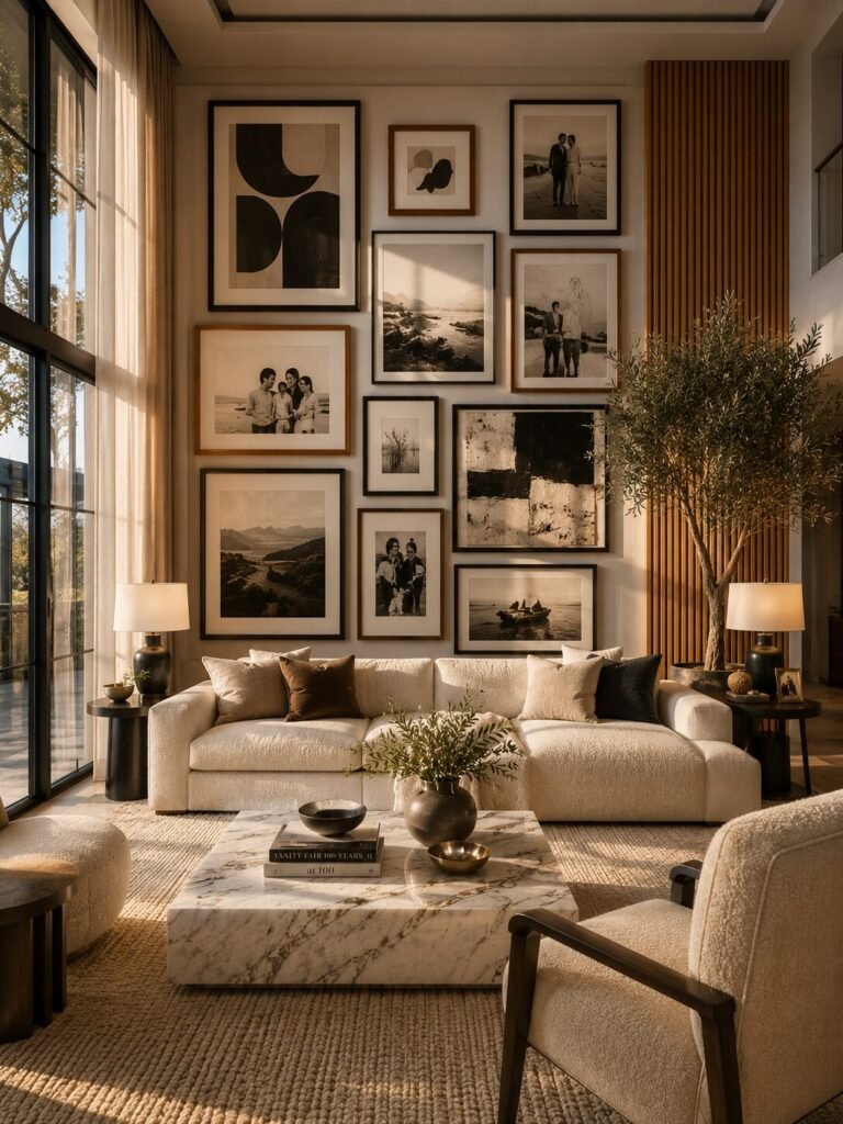 Picture frame wall ideas 2 Living room picture frame wall ideas