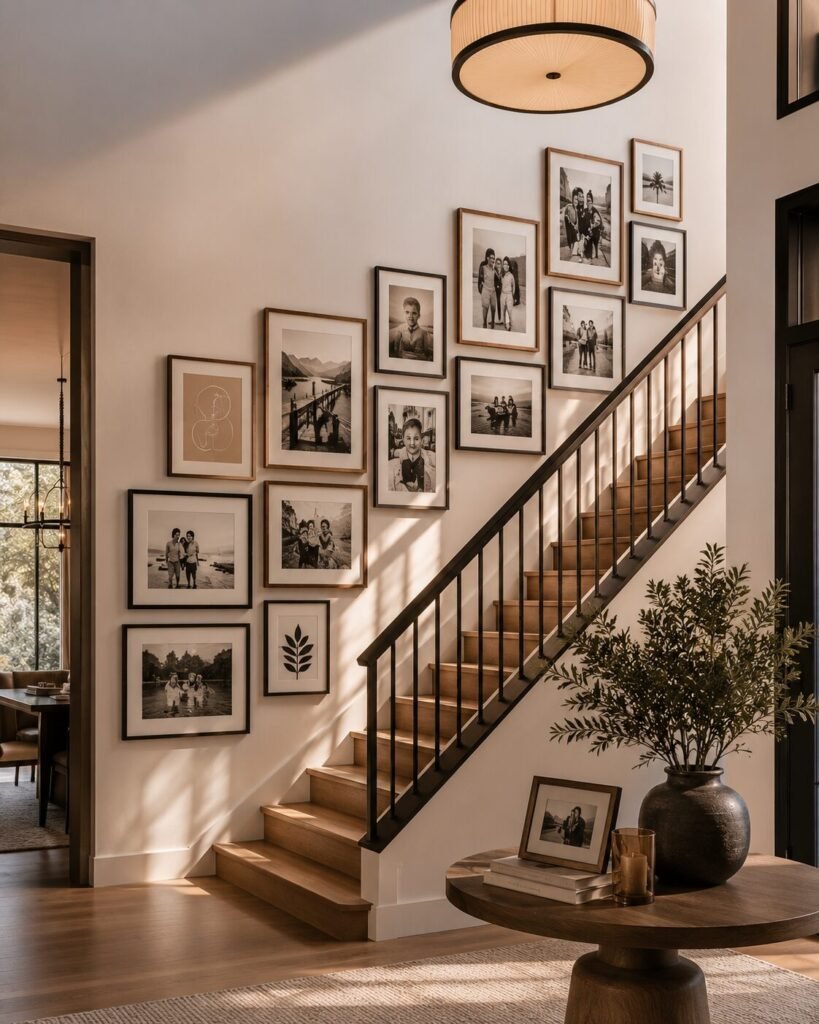 Picture frame wall ideas 5 Staircase picture frame wall ideas