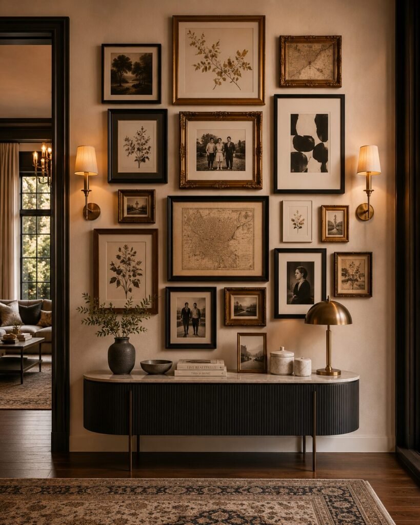 Picture frame wall ideas 7 Vintage picture frame wall ideas