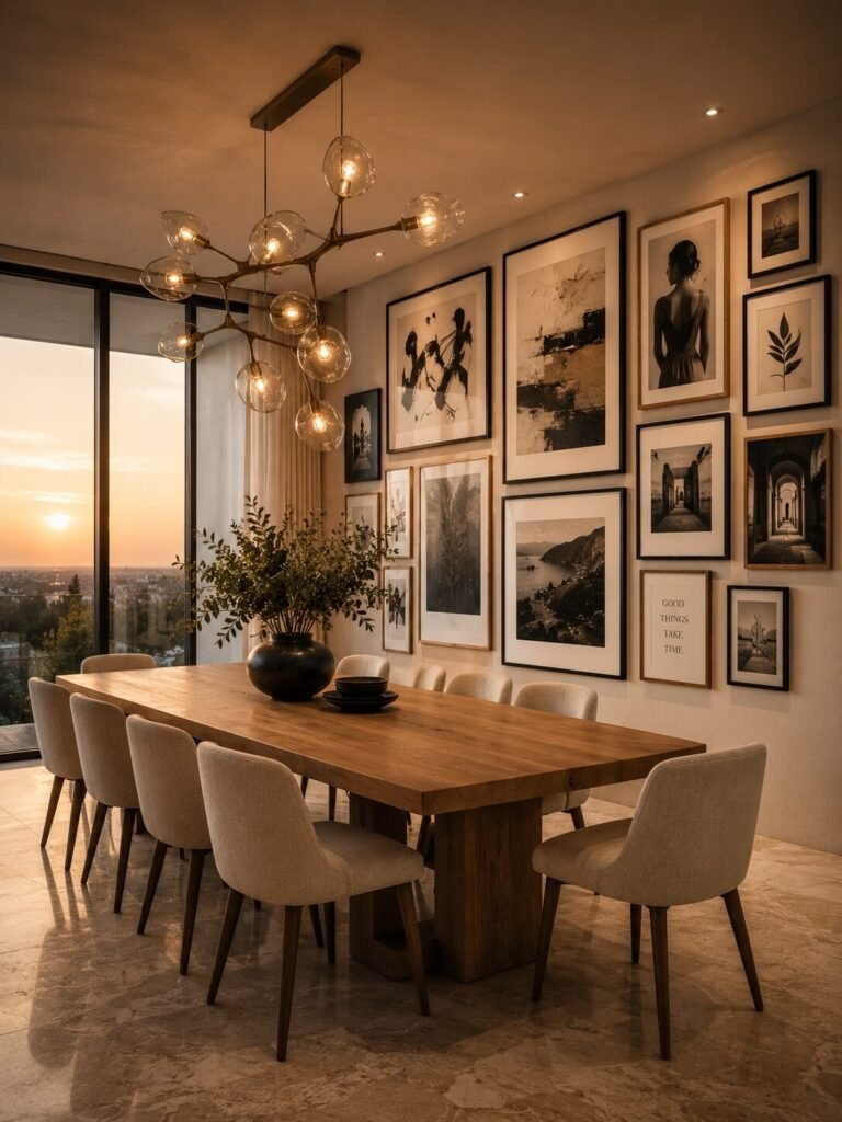 Picture frame wall ideas 17 Dining room picture frame wall ideas