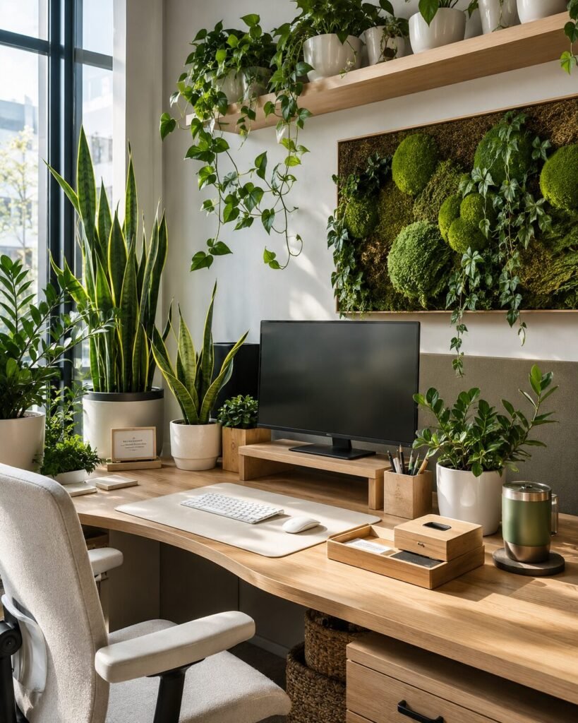 Classy cubicle ideas 9 Botanical classy cubicle ideas workspace
