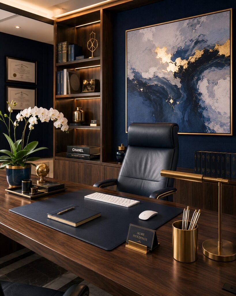 Classy cubicle ideas 11 Navy classy cubicle ideas office