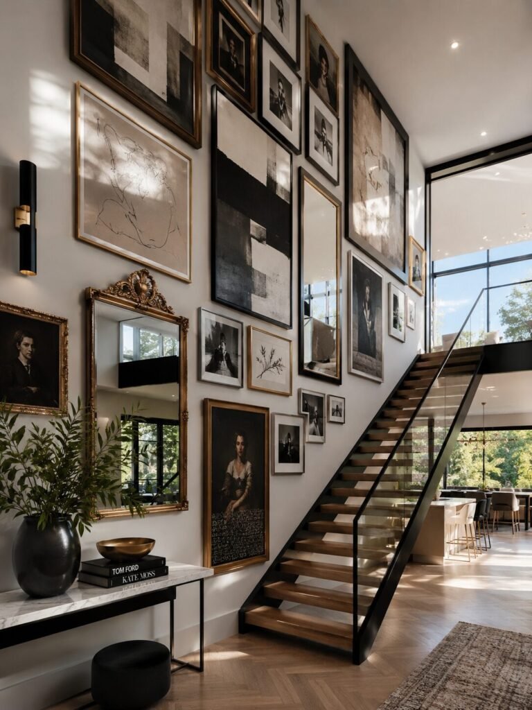 Funky gallery wall ideas 6 Floor-to-ceiling funky gallery wall ideas