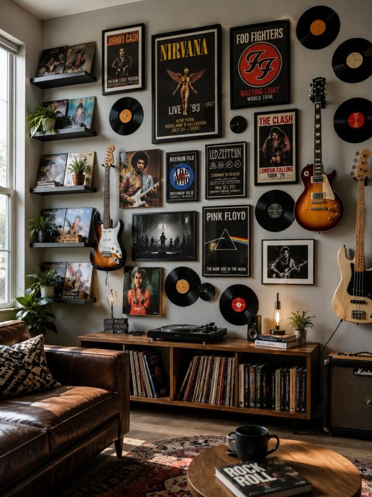 Funky gallery wall ideas 8 Vinyl funky gallery wall ideas setup