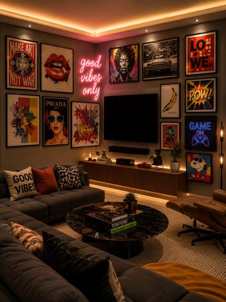 Funky gallery wall ideas 7 Neon funky gallery wall ideas inspiration
