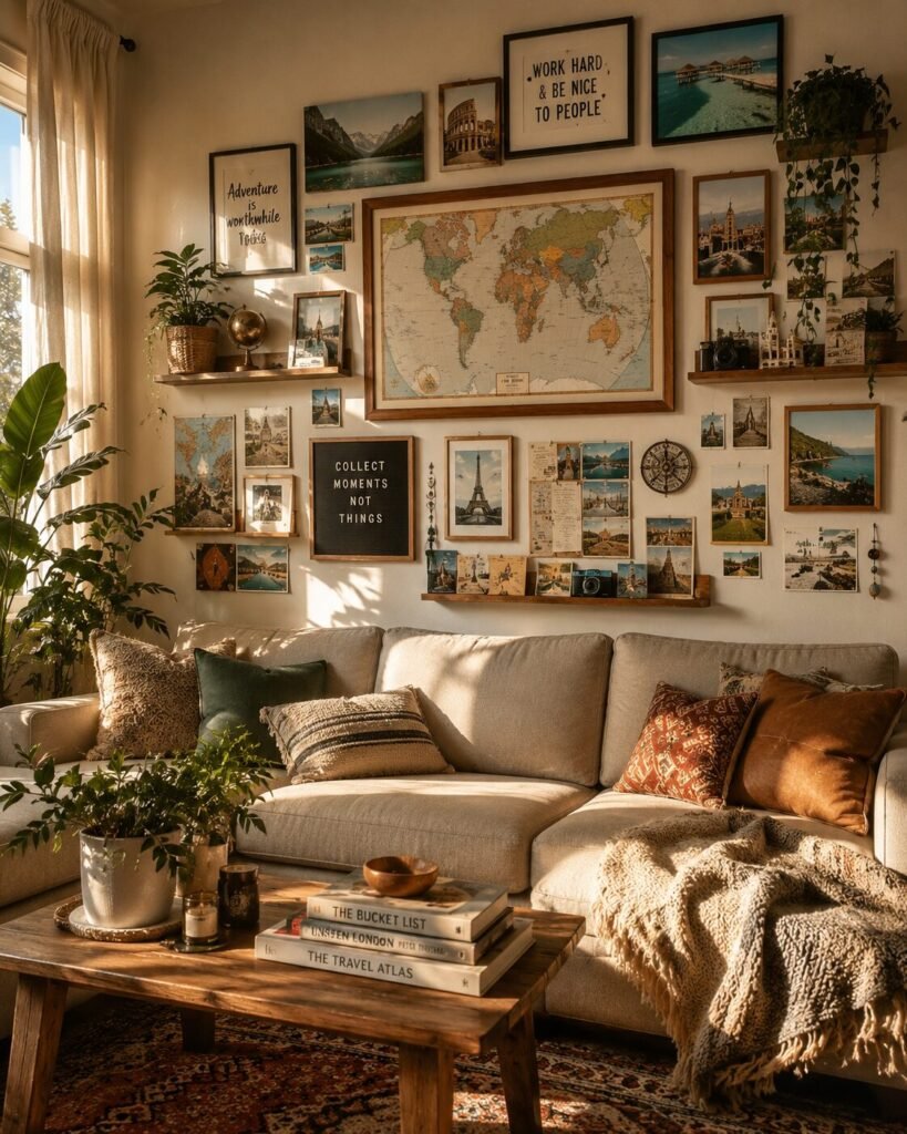 Funky gallery wall ideas 11 Travel funky gallery wall ideas inspiration