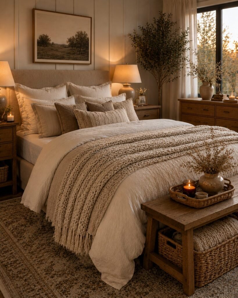15 fall bedding ideas neutral layers