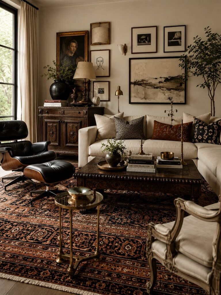 Eclectic living room ideas 2 Eclectic living room ideas with vintage furniture