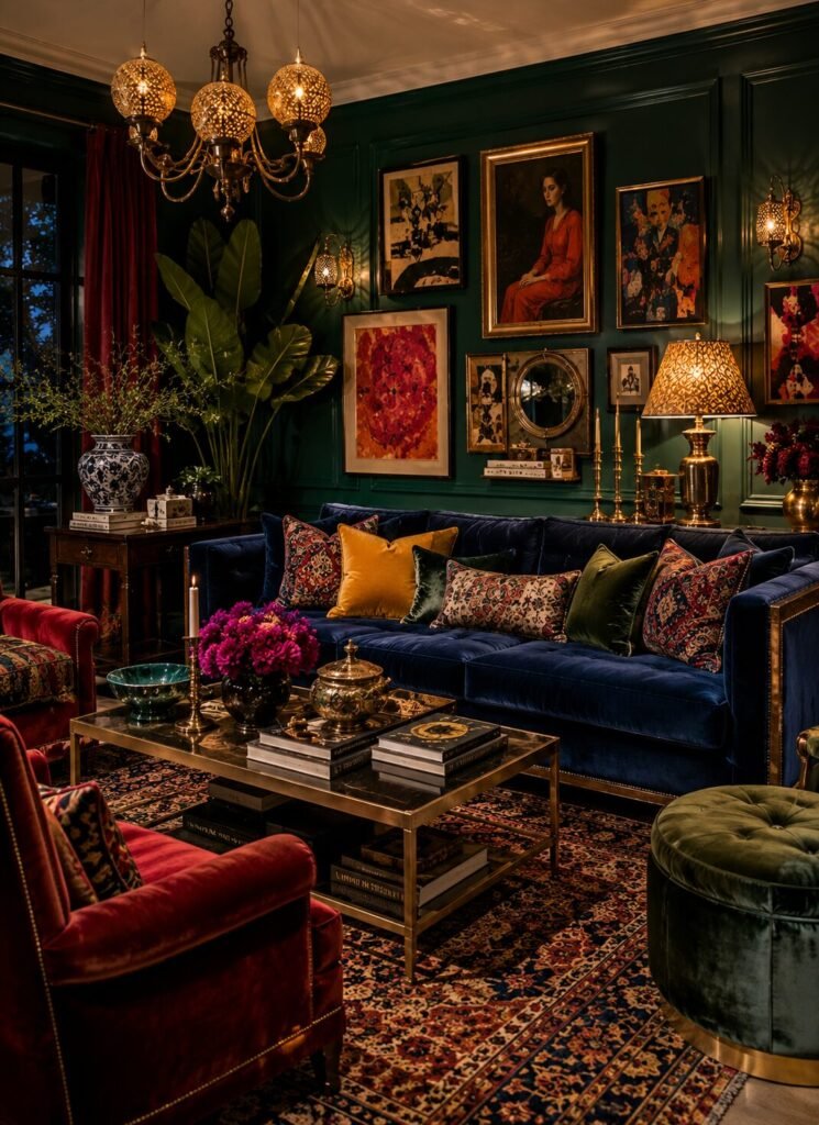 Eclectic living room ideas 5 Eclectic living room ideas with jewel tones