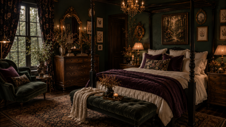 Dark whimsical bedroom decor ideas 22 Dark whimsical bedroom decor ideas