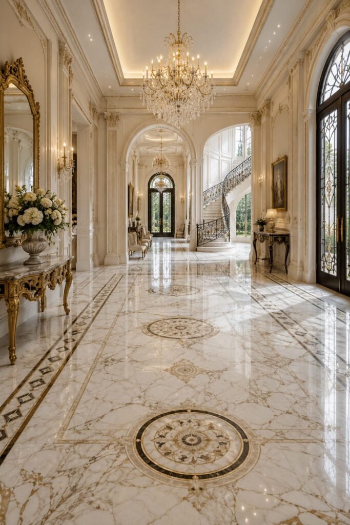Neoclassical interior ideas 6 Italian marble neoclassical interior ideas flooring