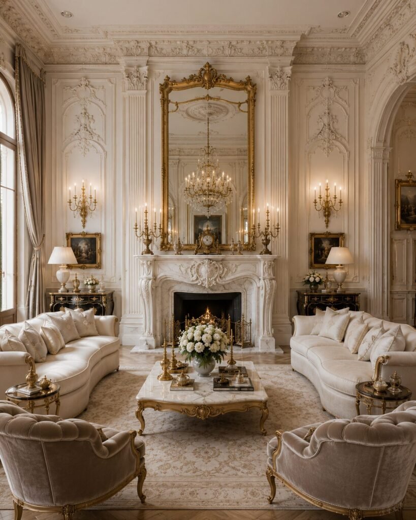 Neoclassical interior ideas 8 Marble fireplace neoclassical interior ideas design