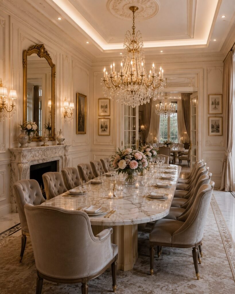 Neoclassical interior ideas 12 Boutique neoclassical interior ideas dining room
