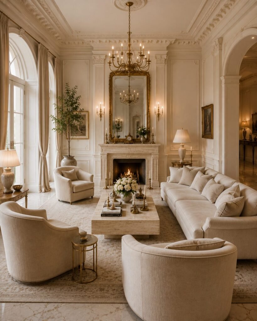 Neoclassical interior ideas 11 Warm stone neoclassical interior ideas palette