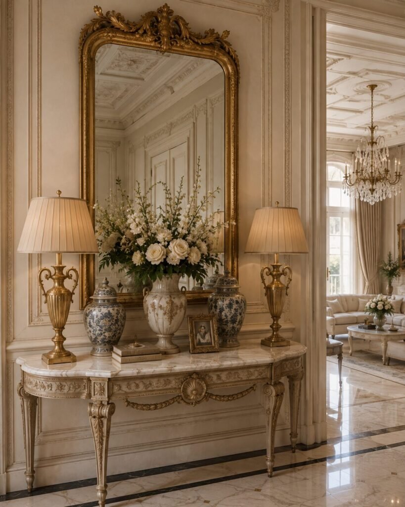 Neoclassical interior ideas 16 Console styling neoclassical interior ideas look